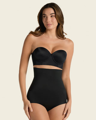 Braguita faja de tiro alto con control moderado en abdomen y espalda#color_700-negro