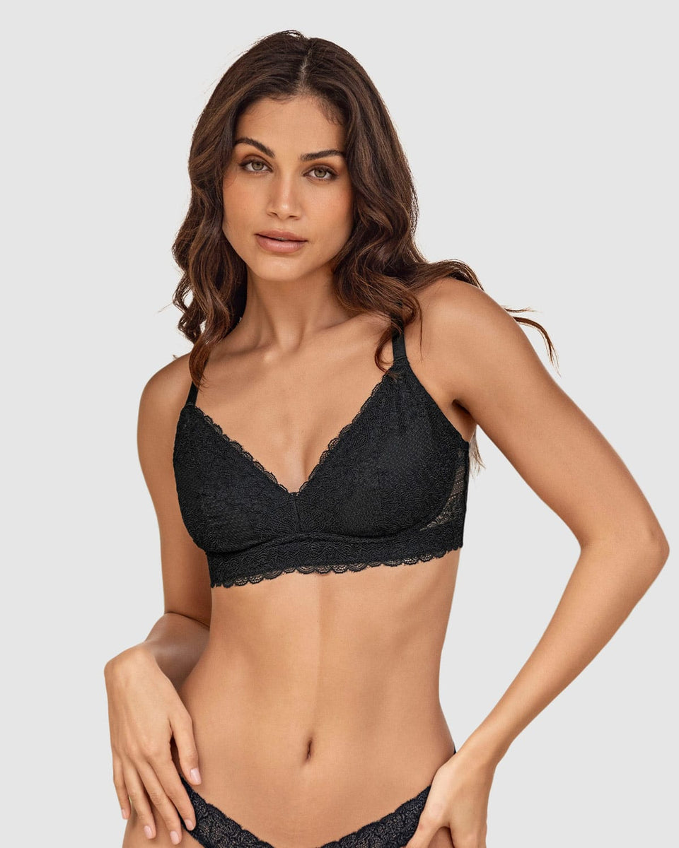 Bralette con costuras internas que simulan aros
