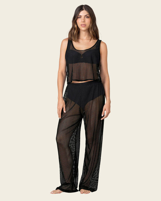 Set en malla, pantalón y camiseta#color_700-negro