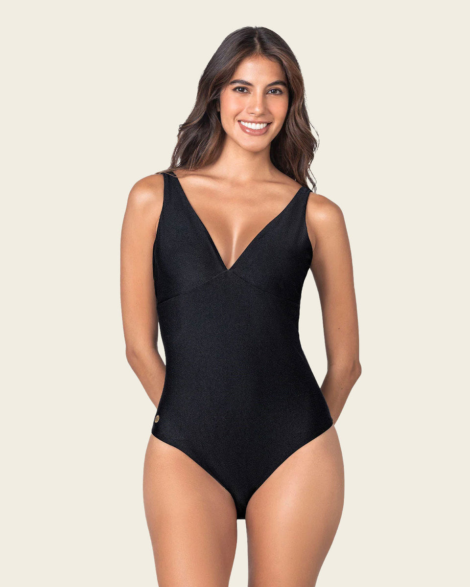 Bañador entero escote profundo