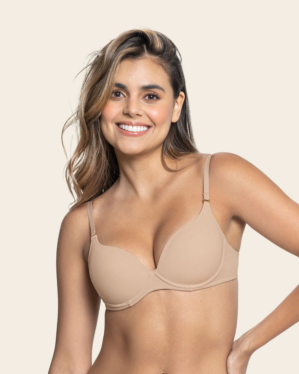 Sujetador push up medio con tirantes multiusos