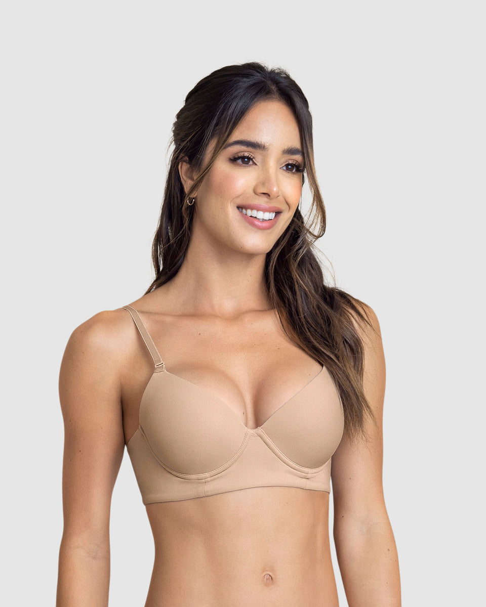 Sujetador triangular de push up alto