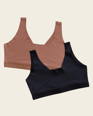 Paquete x 2 tops invisibles doble escote#color_s03-habano-medio-negro