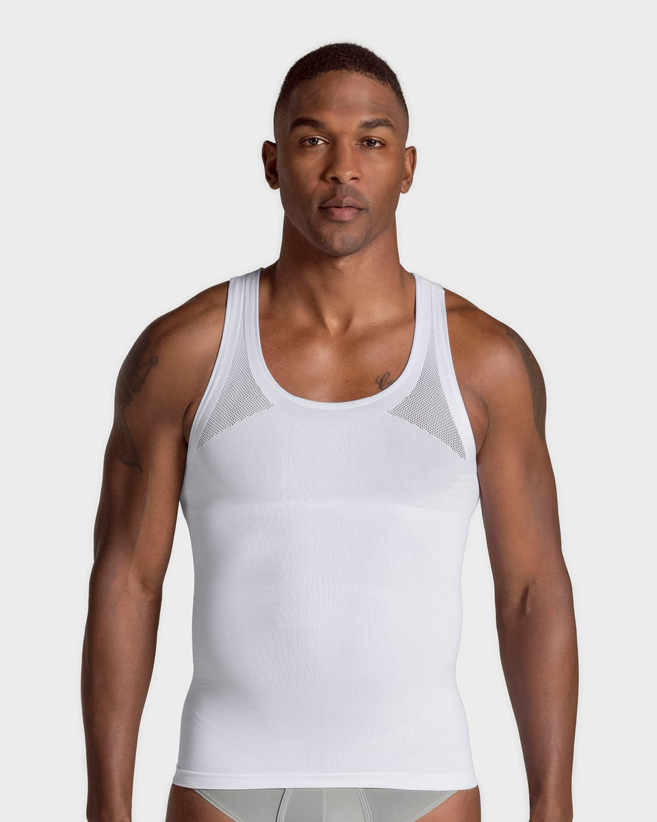 Camiseta ajustada para hombre de compresión suave en microfibra