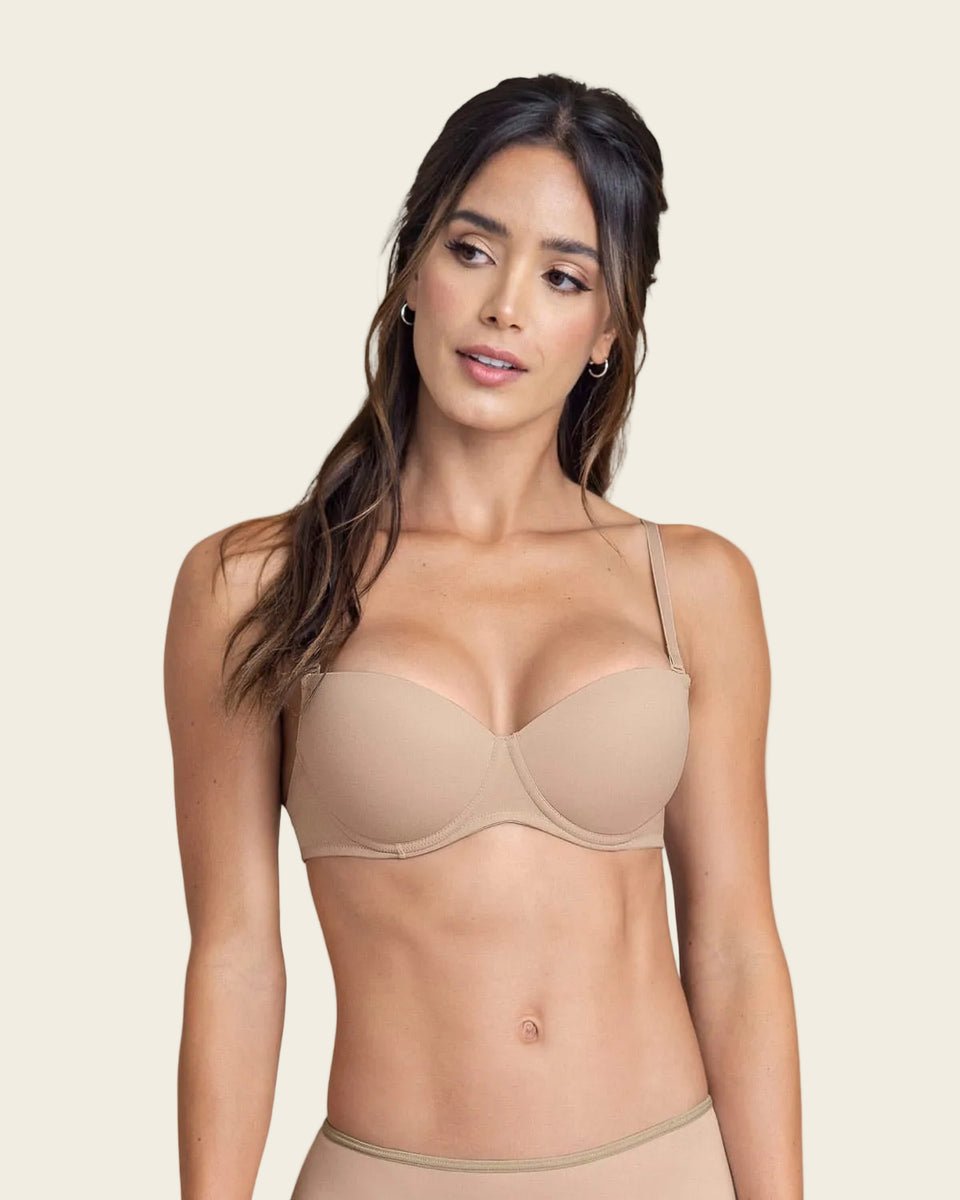 Sujetador copa lisa con aros y push up incorporado