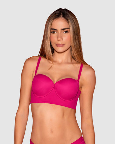 Sujetador sin Tirantes Bandeau Push up y mas Leonisa