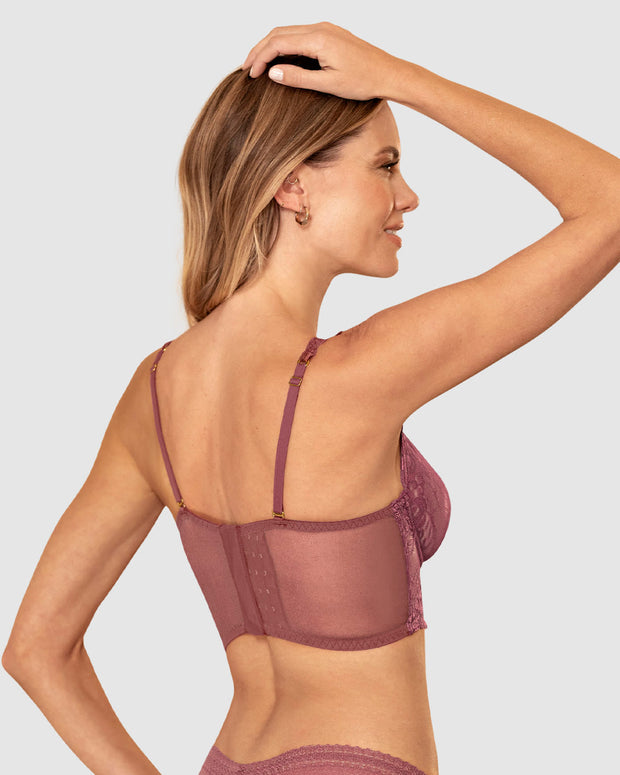Sujetador tipo bralette en encaje y transparencias#color_331-vino-empolvado