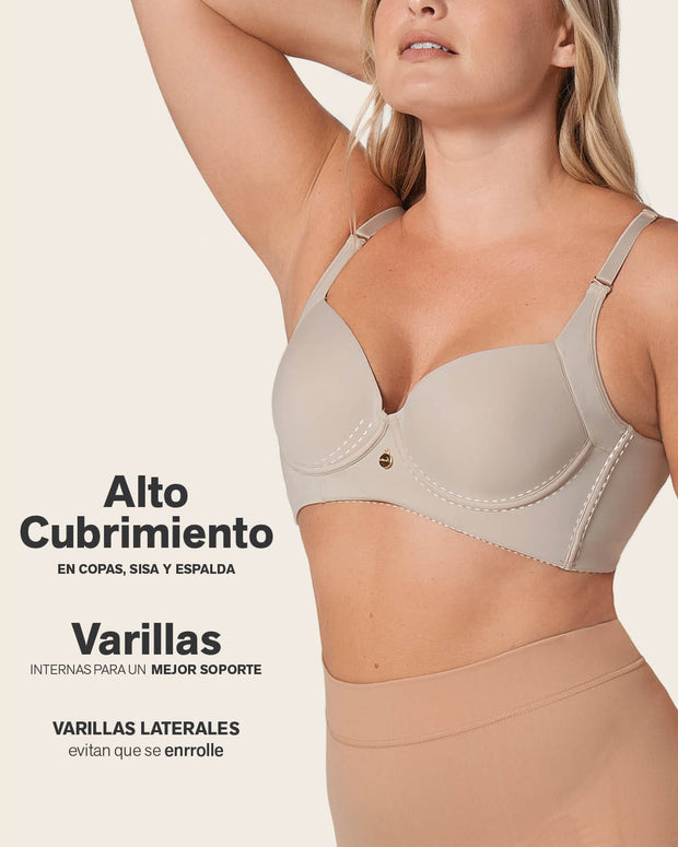 Sujetador de push up suave y cubrimiento alto en sisa y espalda Cover Bra#all_variants