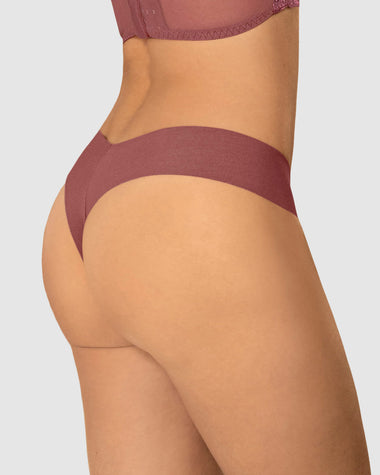 Braga tanga invisible ultraplana sin elásticos y de pocas costuras#color_331-vino-empolvado