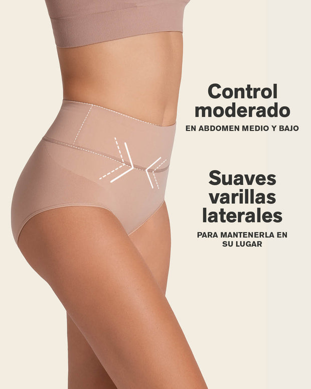 Braga faja de control moderado tiro alto en skinfuse#color_852-Habano