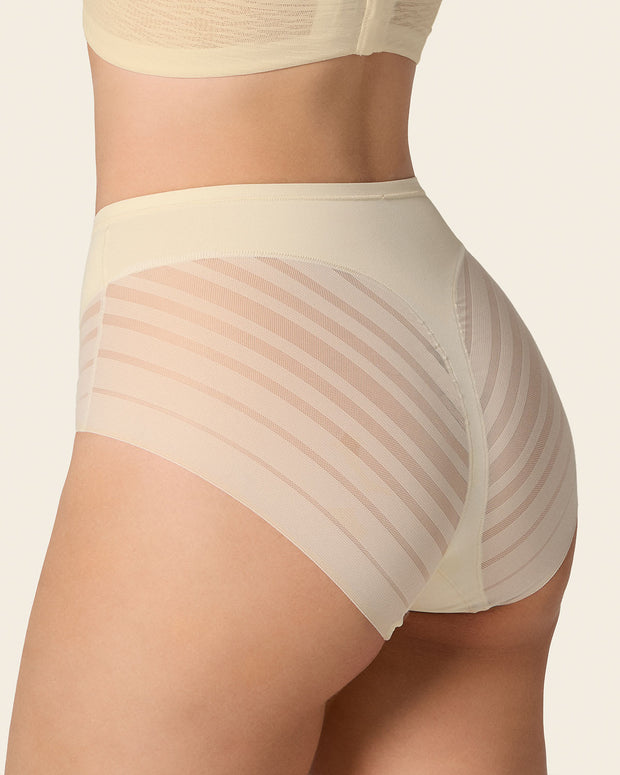 Braga faja clásica con control moderado de abdomen y bandas en tul#color_898-marfil