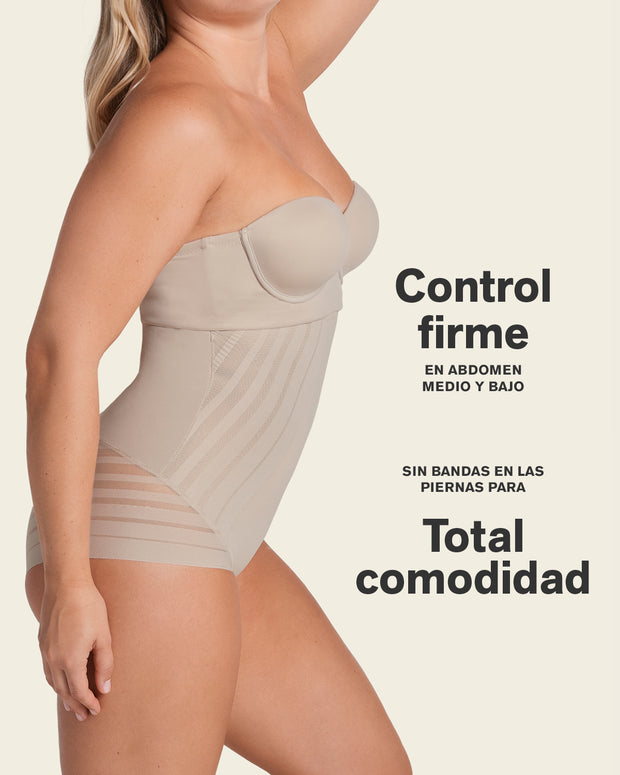 Braga faja pecho libre de control de abdomen invisible en piernas#color_802-habano-claro