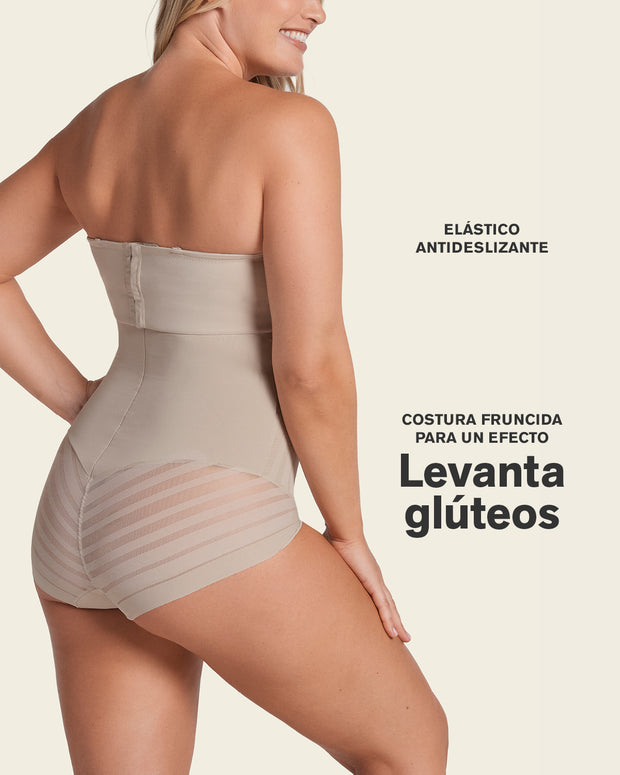 Braga faja pecho libre de control de abdomen invisible en piernas#color_802-habano-claro