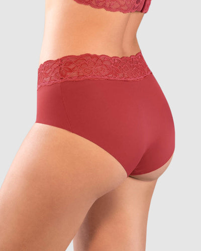 Braga culotte en tela ultraliviana con franja de encaje#color_391-rojo-coral