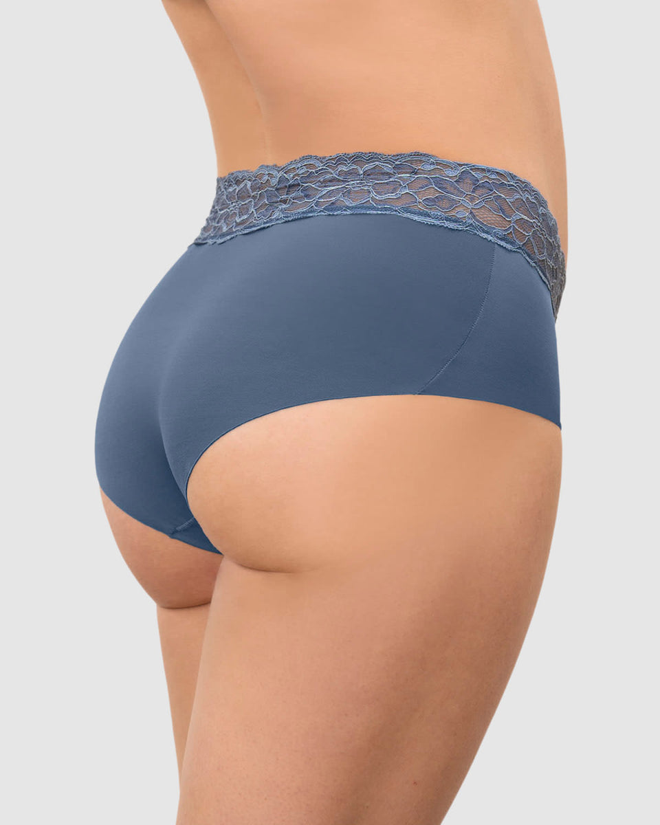 Braga culotte en tela ultraliviana con franja de encaje