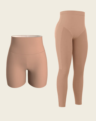 Short de control moderado aspecto invisible con fajón antideslizante#color_857-habano