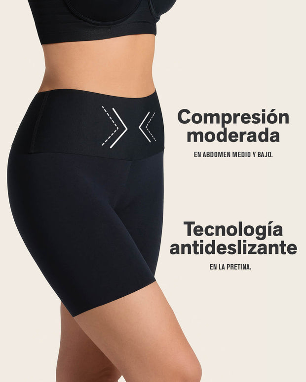 Short de control moderado aspecto invisible con fajón antideslizante#all_variants