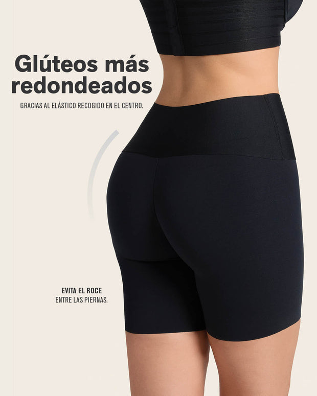 Short de control moderado aspecto invisible con fajón antideslizante#all_variants