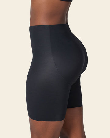 Braga short invisible de control de abdomen efecto levanta glúteos#color_700-negro