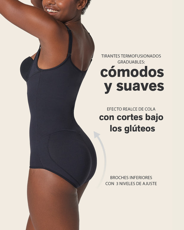 Faja body de control fuerte con cortes efecto levanta glúteos#all_variants