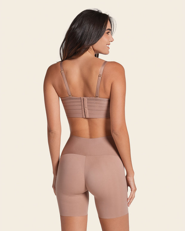 Short de control moderado aspecto invisible con fajón antideslizante#color_857-habano