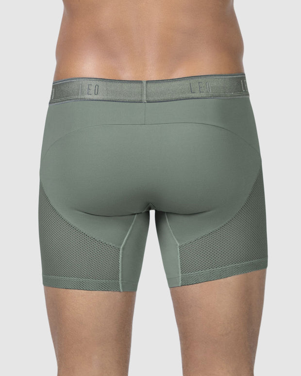 Bóxer medio de secado rápido con mallas transpirables en microfibra#color_198-verde-grisaceo