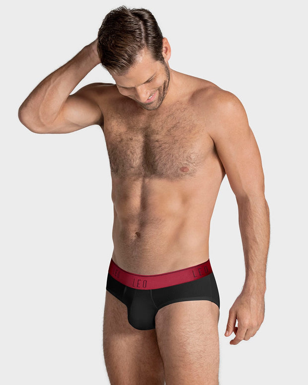 Bóxer brief de alta transpiración ideal para uso diario#color_079-negro-elastico-rojo