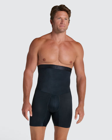 Bóxer de control en microfibra: dos prendas en una bóxer y cinturilla#color_700-negro