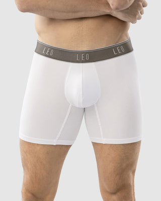 Bóxer medio diseño ergonómico ultrafresco y cómodo en microfibra#color_003-blanco