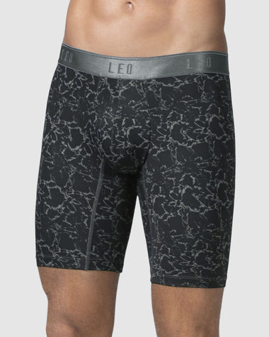 Bóxer largo en microfibra con diseño ergonómico#color_723-azul-estampado