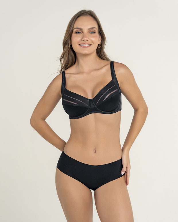Sujetador de buen cubrimiento ideal para pecho pesado natural support#color_700-negro