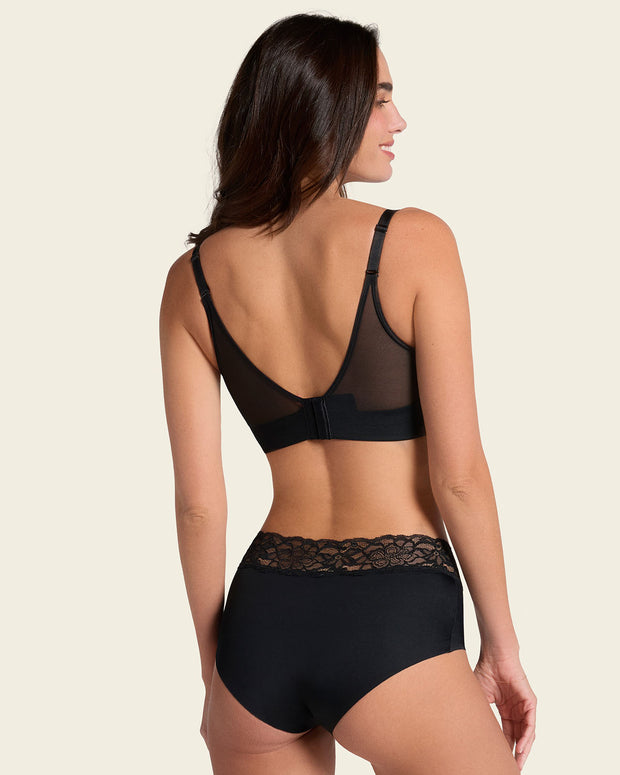 Sujetador memory bustier triangular de push-up alto y buen cubrimiento#color_700-negro