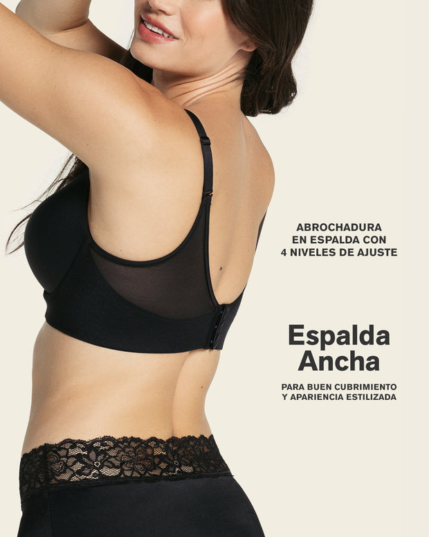Sujetador memory bustier triangular de push-up alto y buen cubrimiento#color_700-negro