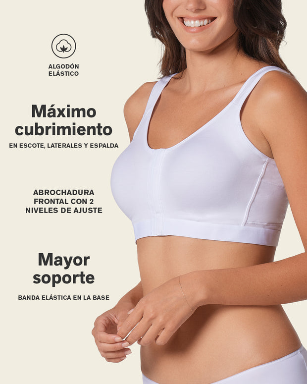 Sujetador tipo top multiusos en algodón all in one bra#color_000-blanco