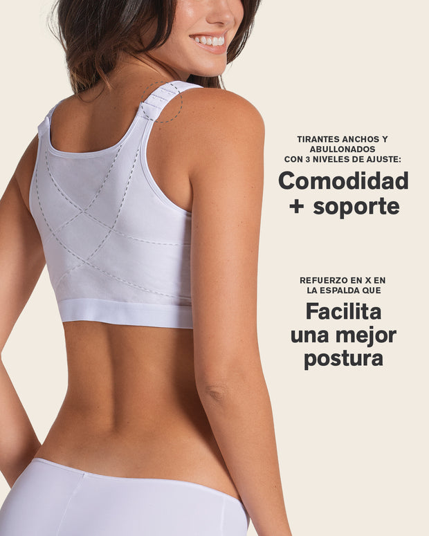Sujetador tipo top multiusos en algodón all in one bra#color_000-blanco