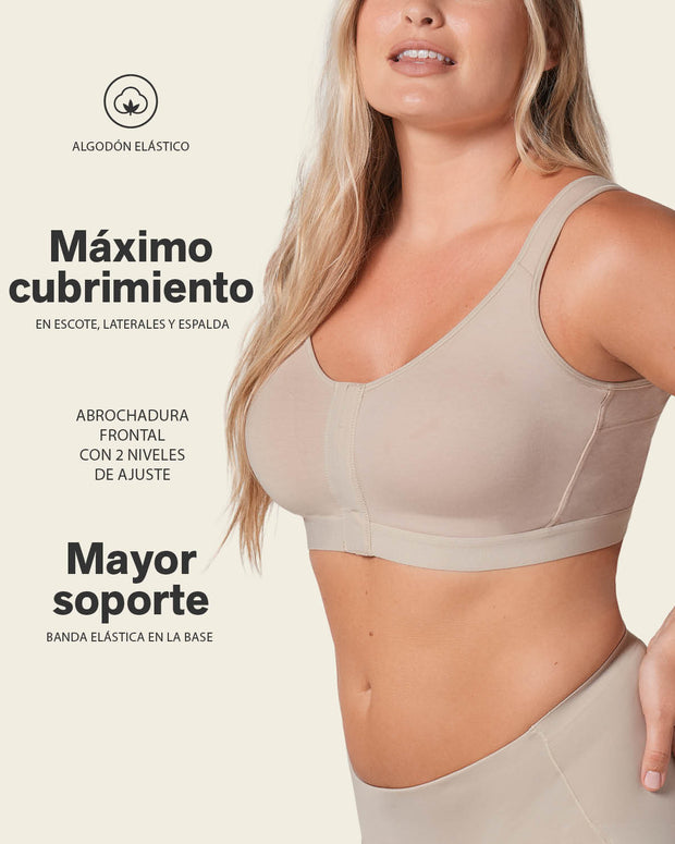 Sujetador tipo top multiusos en algodón all in one bra#color_802-habano-claro