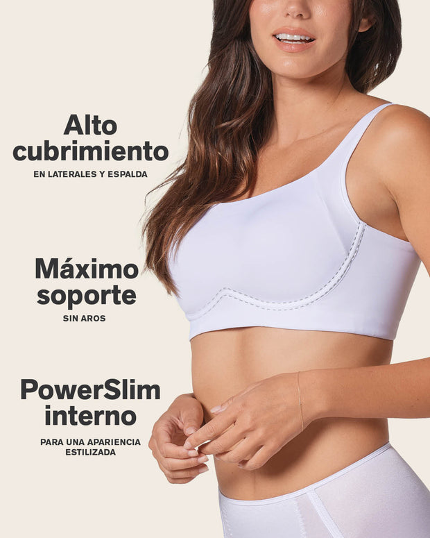 Sujetador sin aro ultracomodo de alto soporte y cubrimiento everyday bra#color_000-blanco