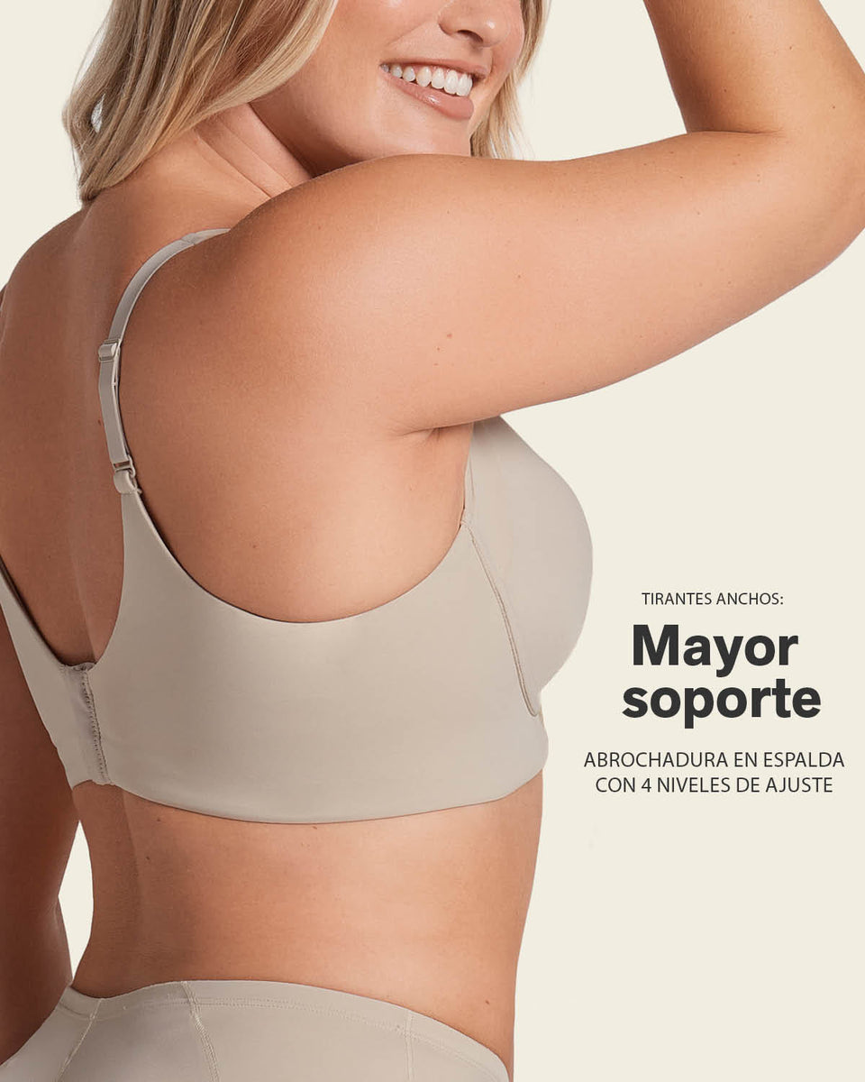 Sujetador sin aro ultracómodo de alta sujeción y cubrimiento