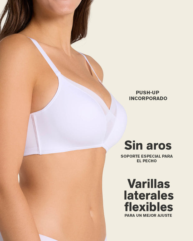 Sujetador sin aro de push up alto incorporado Magical Bra#color_000-blanco