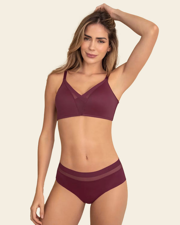 Sujetador sin aro de push up alto incorporado Magical Bra#color_382-vino