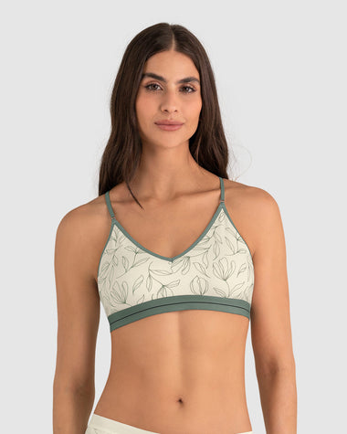 Top en algodón ultracómodo con tirantes graduables#color_b95-fondo-marfil-estampado