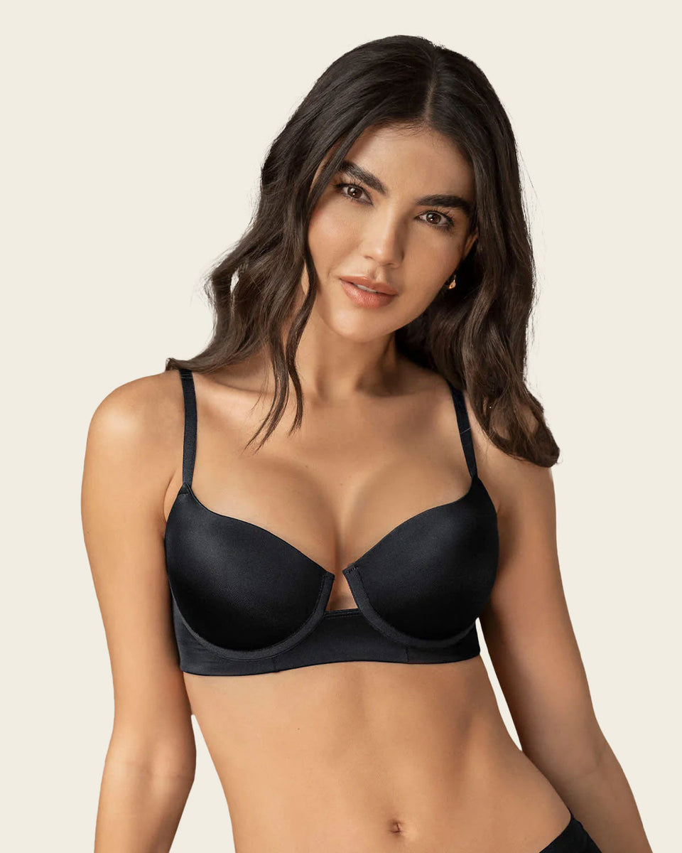 Sujetador de push up alto con escote profundo