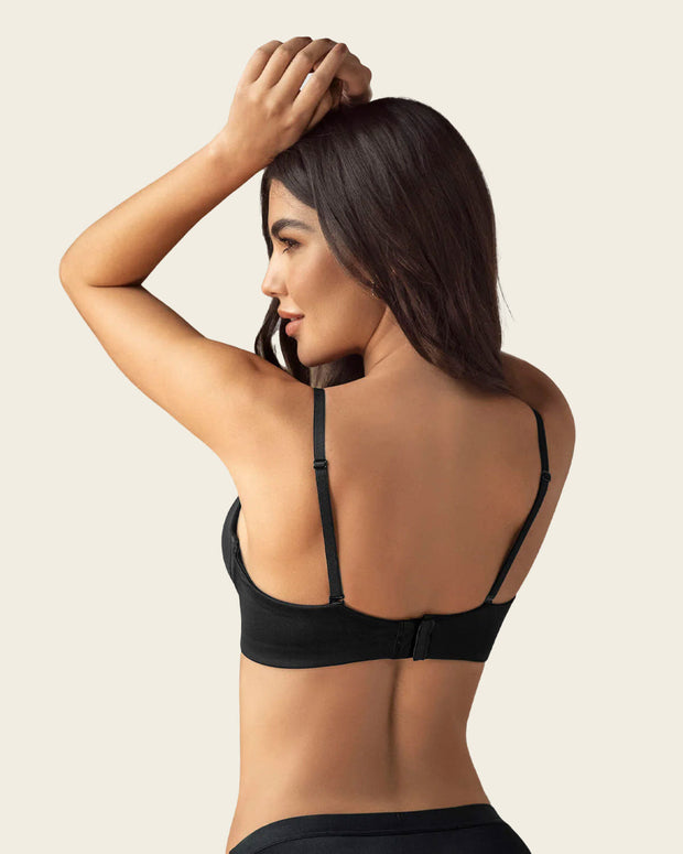 Sujetador de push up alto con escote profundo#color_700-negro