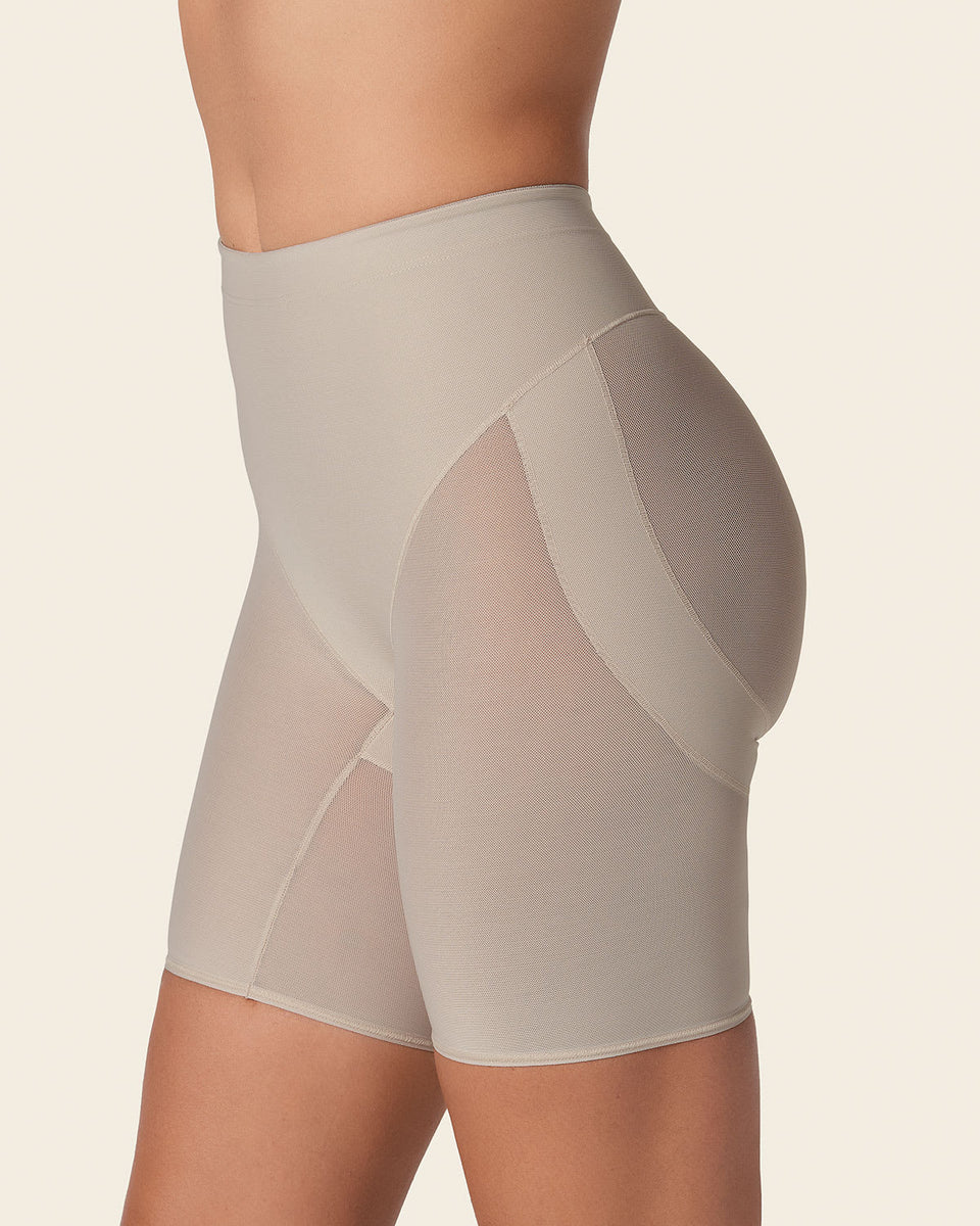 Braga faja tipo short levanta glúteos de control en abdomen