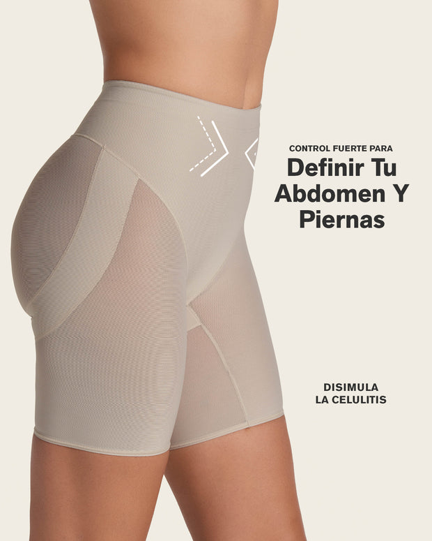 Braga faja tipo short levanta glúteos de control en abdomen#color_802-habano-claro