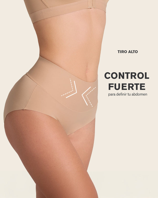Braga clásico tiro alto de control fuerte de abdomen#color_801-habano-claro