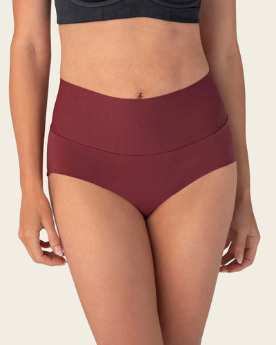 Braga clásico tiro alto de control fuerte de abdomen#color_382-vino