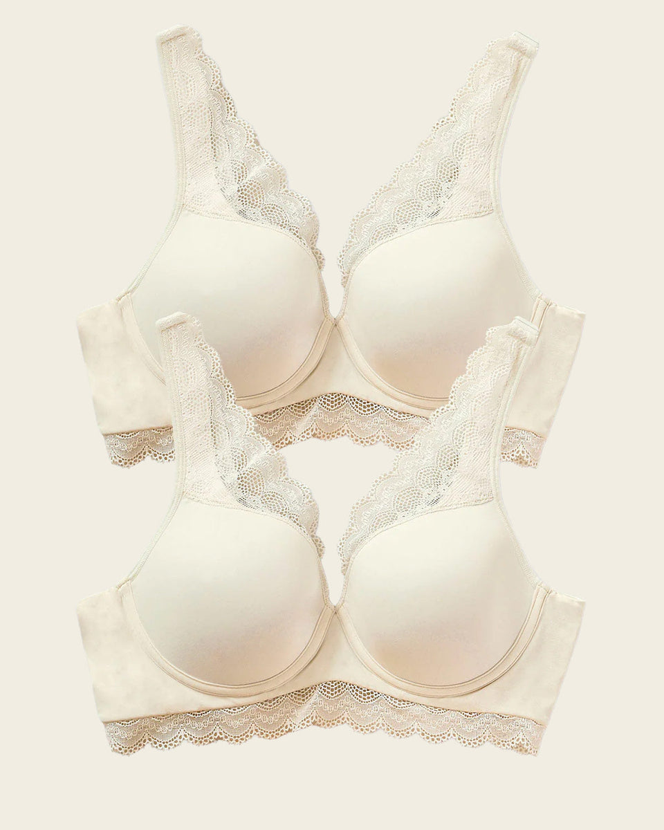 Paquete x 2 sujetadores de buen cubrimiento: Deep Coverage Bra