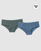 Paquete x 2 culottes invisibles ultracómodos de tiro bajo#color_s08-verde-azul