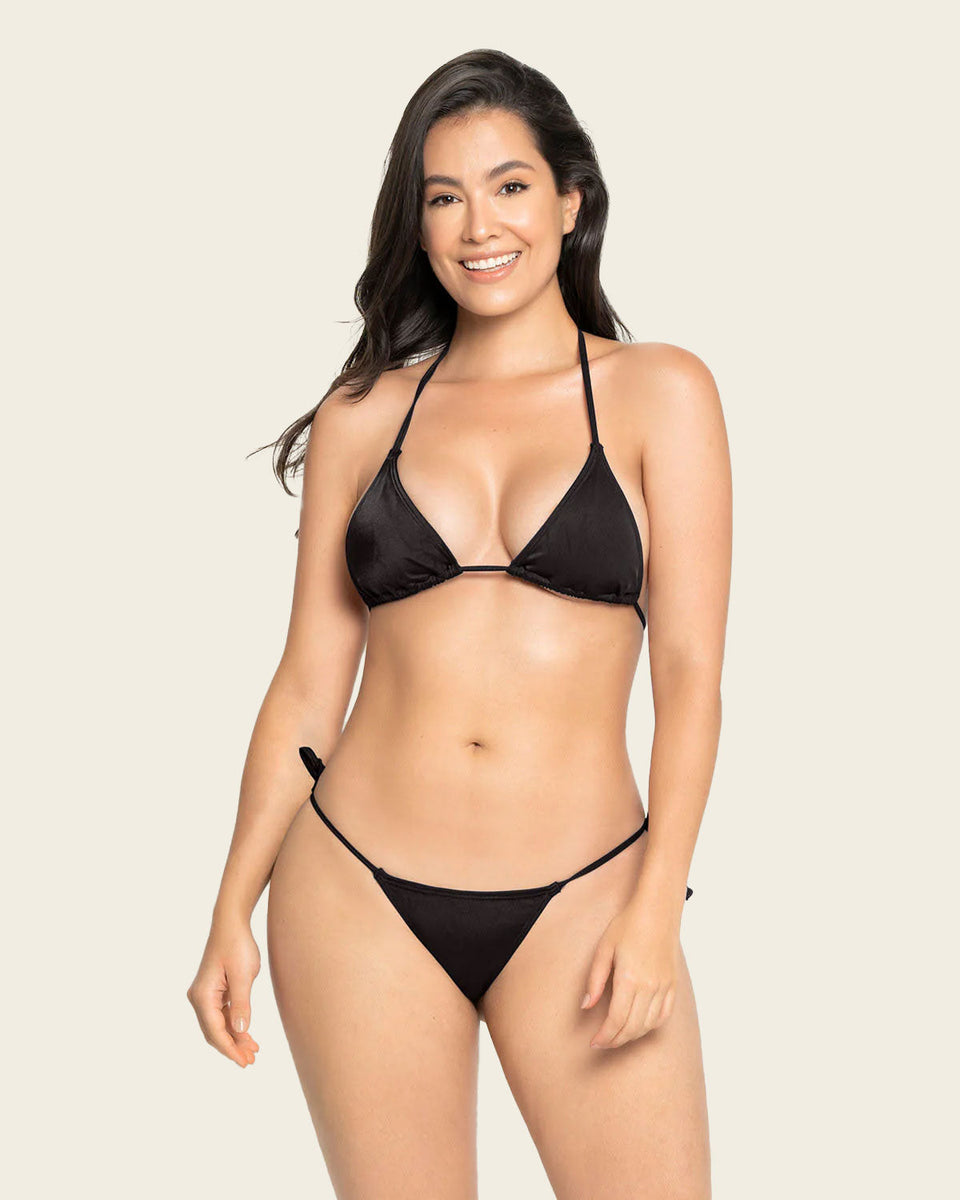 Bañador bronceado perfecto bikini con top y braga anudables